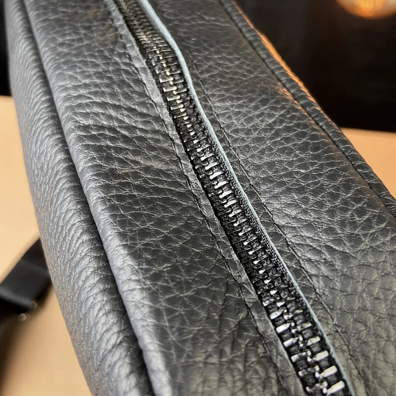 Black Flotar Leather Minimalist Vertical Crossbody Bag
