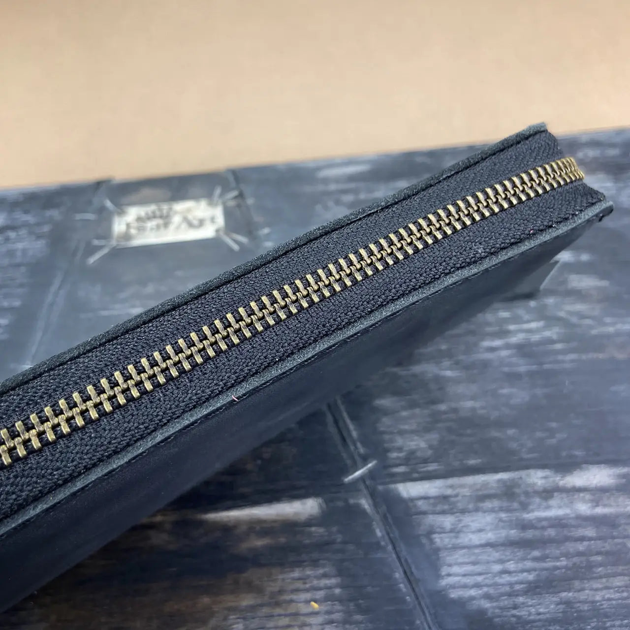 Full-Zip Leather Clutch Wallet with Wrist Strap - Crazy Horse Leather