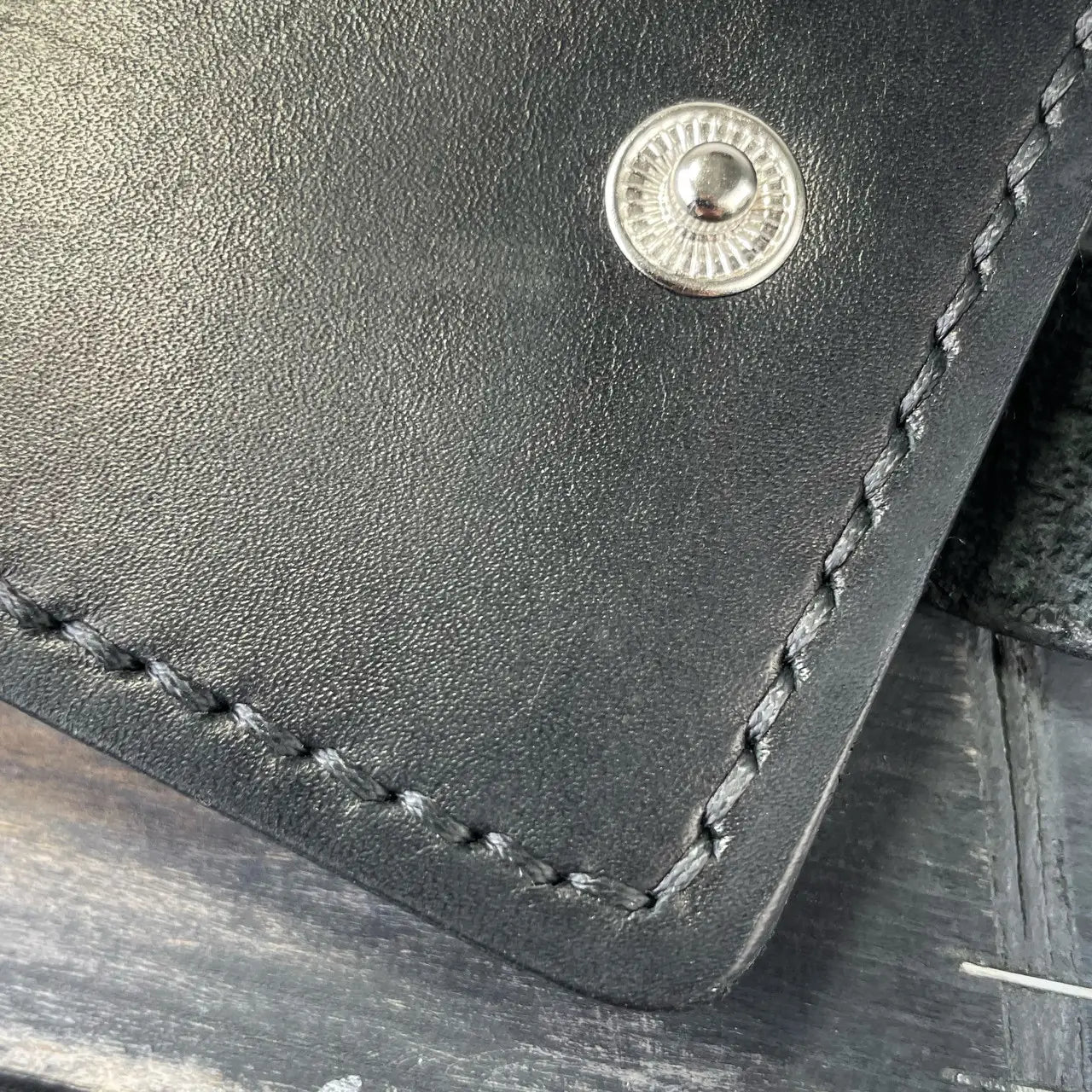 Handmade Leather Money Clip Wallet with Exterior Coin Pocket - Tsar Art