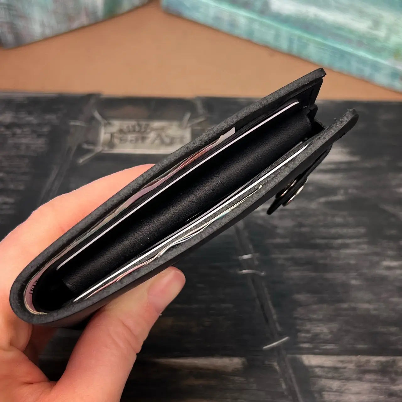 Leather Brown Bifold Wallet with Coin Pocket and Snap - Crazy Horse Leather (Copy)