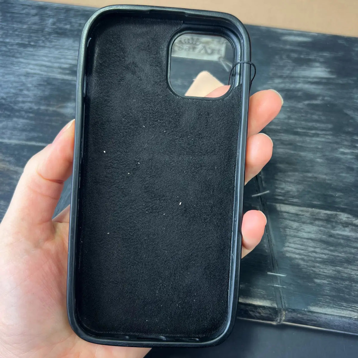 Hand-Carved Leather iPhone 15 Case: Embossed Skull Art