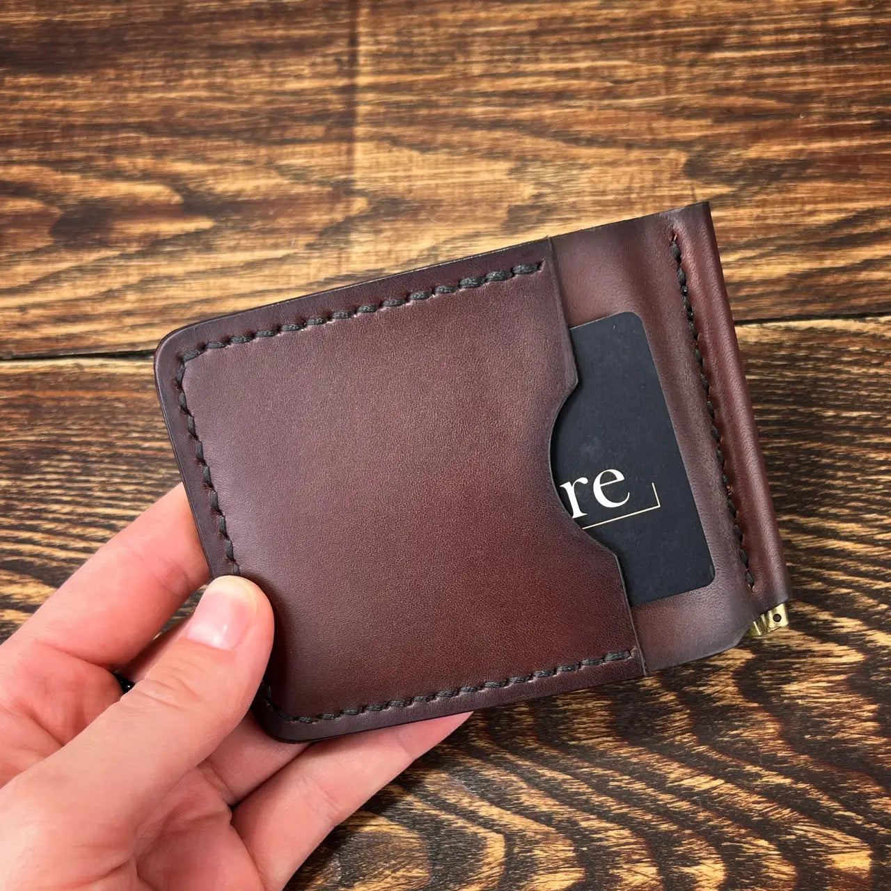 Handmade Leather Money Clip Wallet - Tsar Art