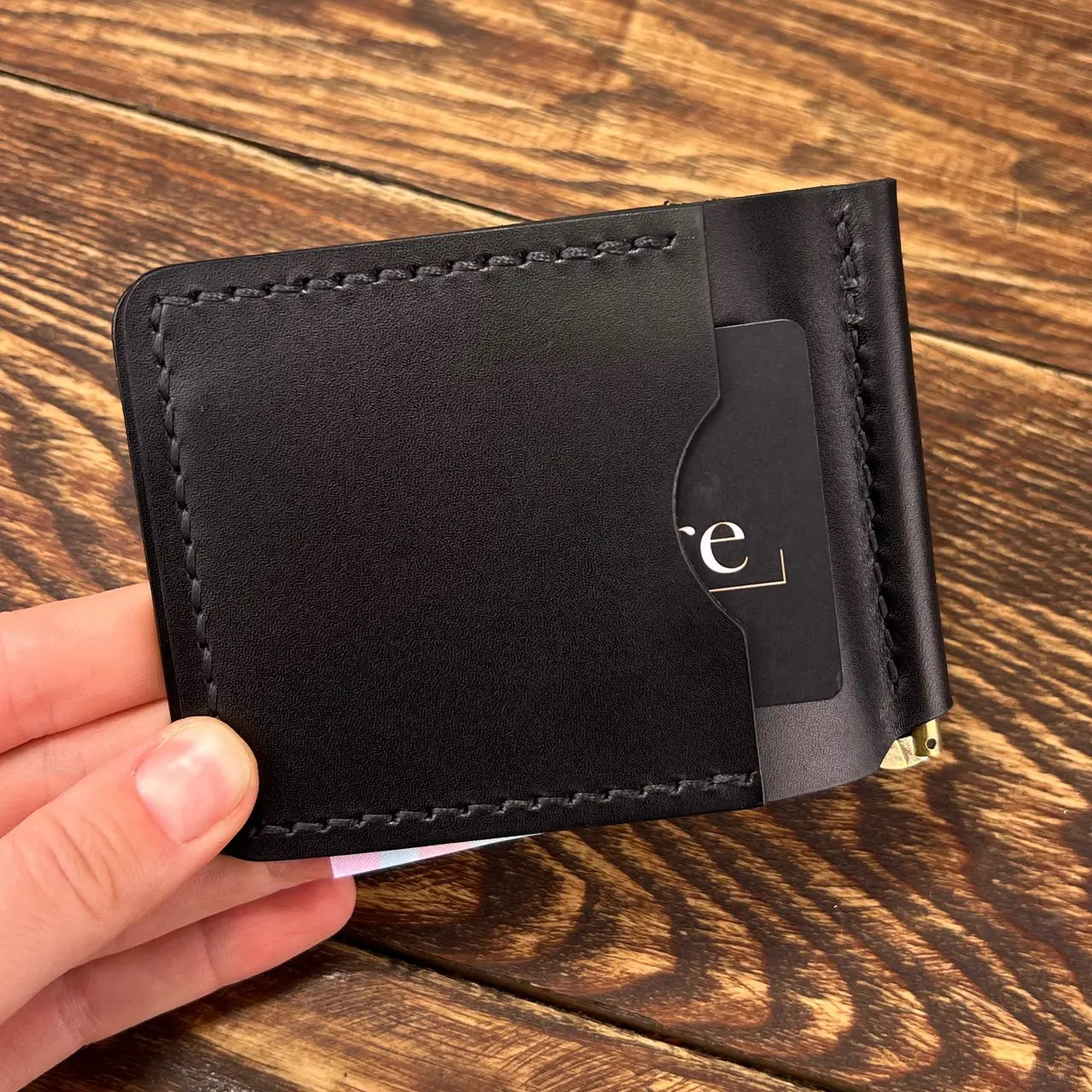 Handmade Leather Money Clip Wallet - Tsar Art
