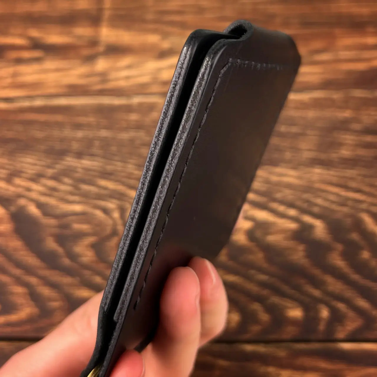 Handmade Leather Money Clip Wallet With Snap Button - Tsar Art
