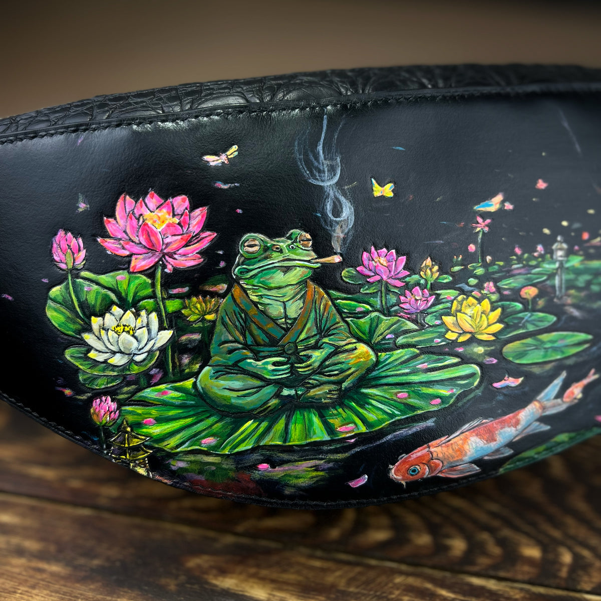 Fukkk Rules – Handcrafted Luxury Leather Chest Bag with Hand-Painted Art